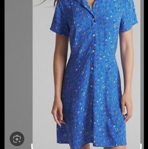 SMALL Gap Floral blue dress